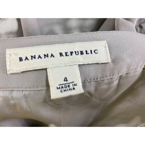 Banana Republic Womens Sz 4 Grey Layered Sheer Chiffon Skirt Classic Sexy Summer - Picture 3 of 3